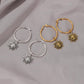 Retro Sun Earrings Frosty Simple Short Sun Flower Earrings Ornaments