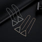 Creative Tassel Geometric Long Stud Earrings Female Fashion Simple Love Triangle Hexagonal Ear Wire