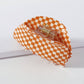 F4128 French checkerboard color hairpin acetate plate retro semicircle fashion net red back head grab clip female