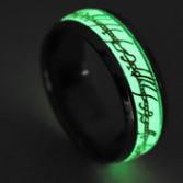 Stainless Steel Ring Creative Arabic Luminous Titanium Steel Ring Jewelry