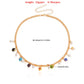 Jewelry punk simple colorful glass flower imitation pearl pendant necklace female ins necklace