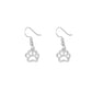 Explosive first jewelry hollow dog print earrings dog paw footprint earrings cute animal feet