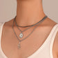 Fashion retro multi-layer snake necklace ins cold metal long sweater chain animal clavicle chain female