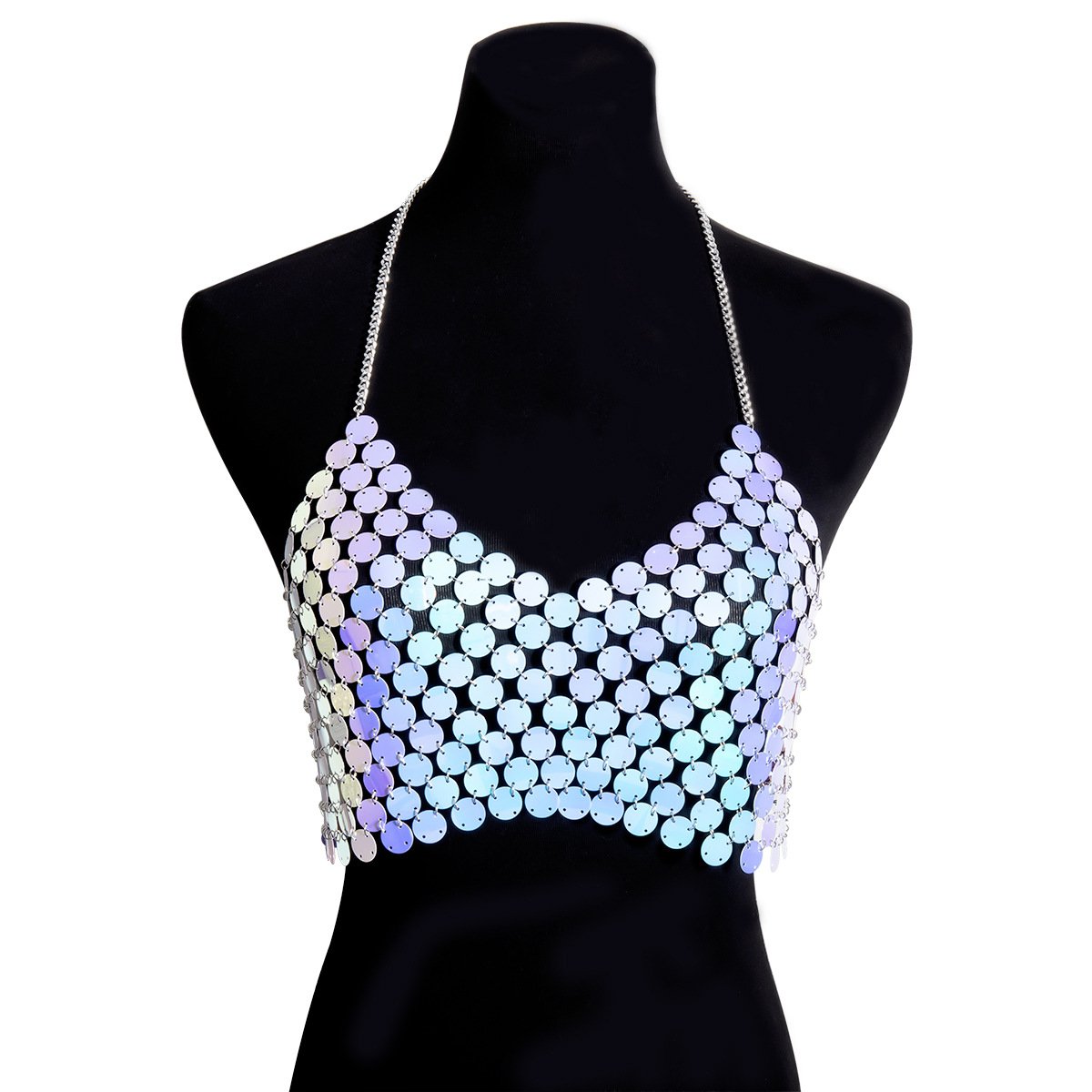 Jewelry Sexy Street Shot Geometric Round Clothing Chain Handmade Color Sequins Sling Body Chain Female