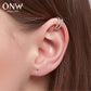 Double-layer full diamond ear clip personality temperament C-shaped ear bone clip fashion earrings simple no-hole earrings