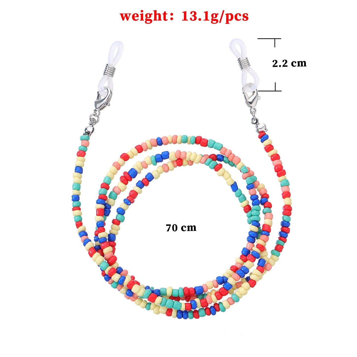 Jewelry Fashion Color Rice Beads Glasses Chain Simple Versatile Accessories 9-Piece Set