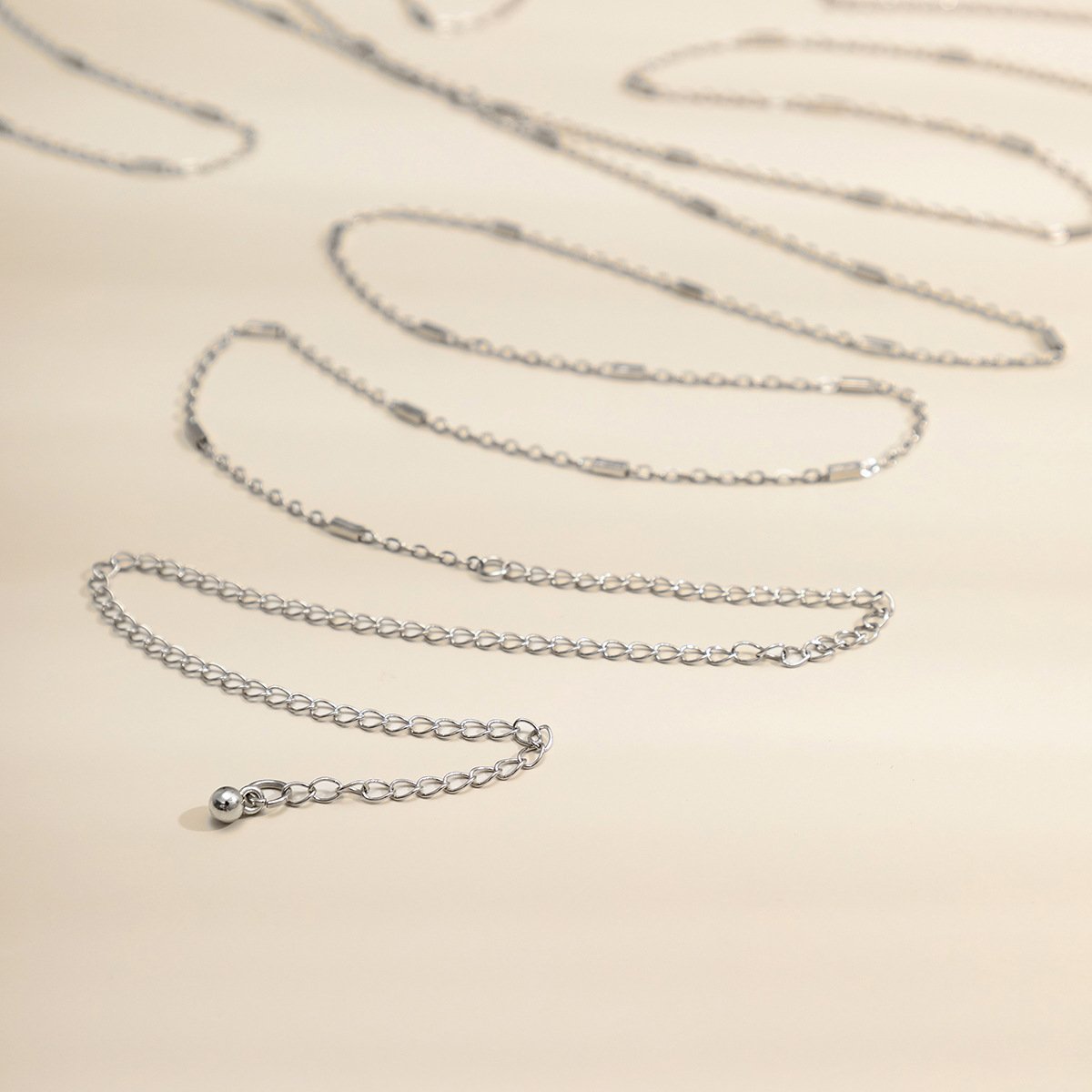 Jewelry Simple Cross Sexy Thin Chain Body Chain Women's Versatile Geometric Metal Clothing Chain