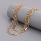Jewelry Retro Multi-layer Paper Clip Bamboo Clavicle Chain Necklace Female Trend Female Necklace