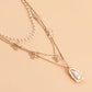 Jewelry Fashion Irregular Metal Pendant Trend Versatile Small Butterfly Multilayer Necklace Female Accessories