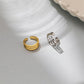 Minimalist temperament three-ring circle ear bone clip multi-layer metal non-ear pierced ear clip earrings high-end ins