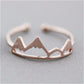 Explosive fashion simple mountain ring adjustable three-color ring