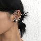 E141 retro dark earrings flirtatious rose exaggerated earrings old-fashioned winding exaggerated earrings