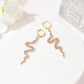 Earrings Creative Snake Earrings Women's Frosty Long Diamond Earrings Personality Simple Wave Earrings