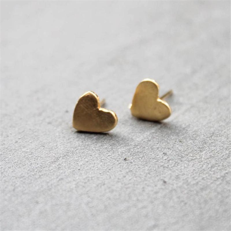 ins simple mini small titanium steel earrings peach heart earrings love earrings