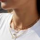 Jewelry Stacked Sweet Cool Digital Necklace Creative Heart-shaped Libra Constellation Whale Multi-layer Necklace Female