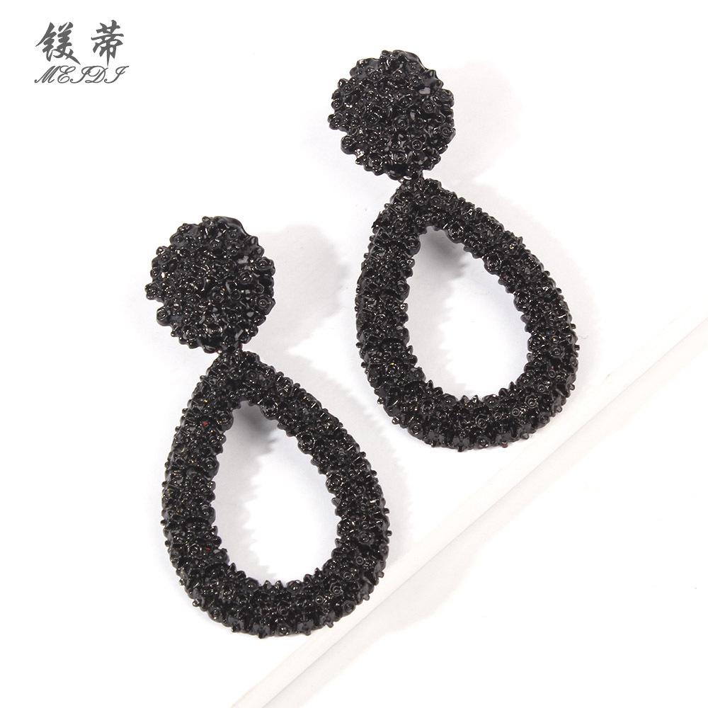 Magnesium Di E4824 Fashion Explosion Style Personality Trend Water Drop Hollow Earrings Female