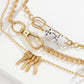 Hip Hop Punk Metal Pin Key Necklace Female Retro Trend Dice Clavicle Chain Necklace
