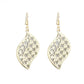 Indian Baroque Retro Hollow Leaf Ladies Earrings Multilayer Frosted Earrings