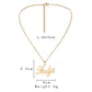 Fashion personality stainless steel irregular name English lettering cutting pendant titanium steel trendy sexy necklace