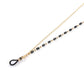 Jewelry Double Layer Acrylic Black Diamond Copper Bead Chain Glasses Chain Fashion Glasses Mask Accessories Female