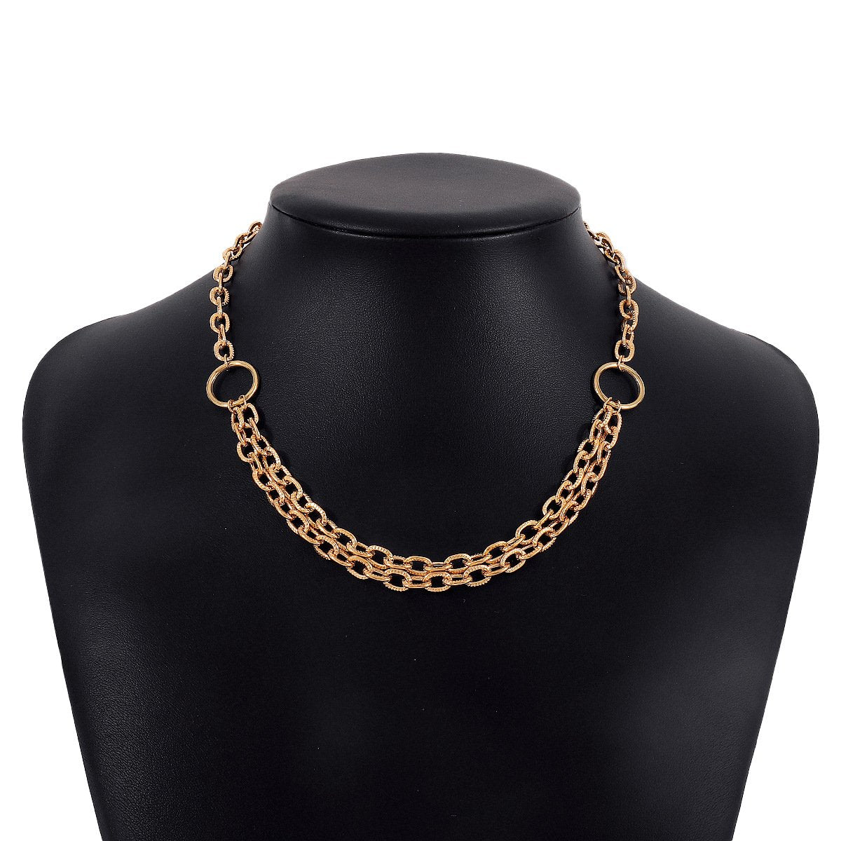 N128 Jewelry Exaggerated Metal Chain Necklace Personality Punk Hip Hop Niche Geometric Necklace