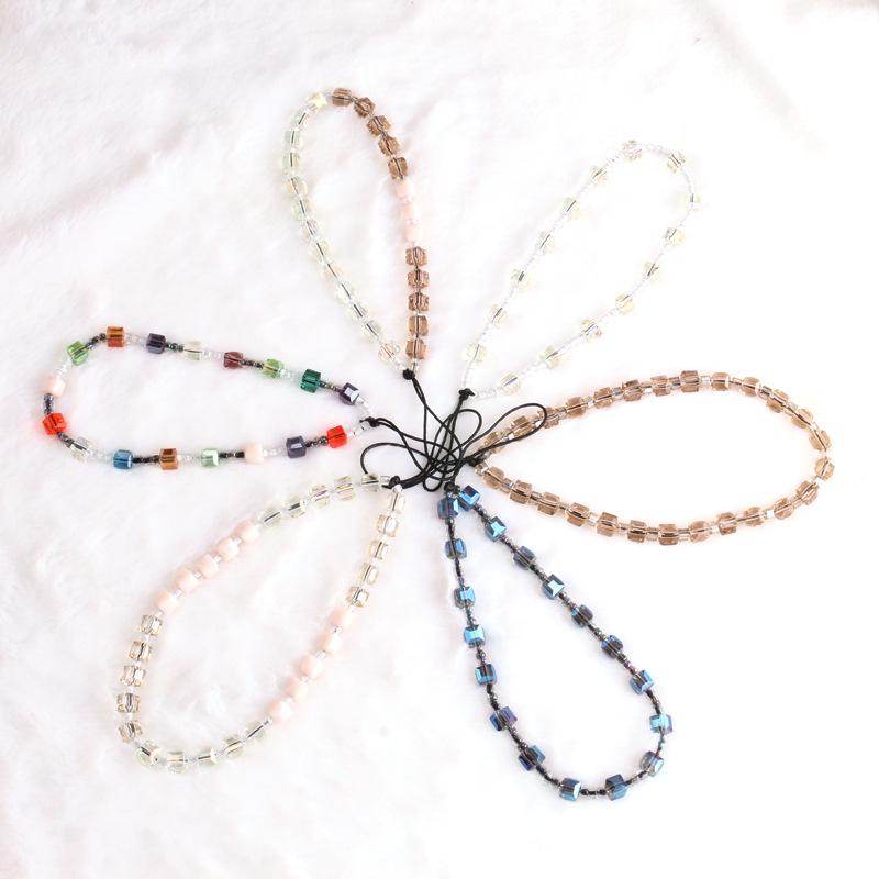 Year Fashion Simple Jewelry Ladies Handmade Geometric Crystal Phone Chain