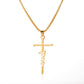English letter pendant necklace stainless steel cross clavicle chain punk hip hop jumping disco necklace female