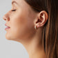 E8437 Minority Geometric Indifferent Earrings Women's Simple Brass Color Preserving Personality Commuting Earrings Earrings