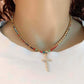 Jewelry Creative Simple Versatile Ins Pendant Full Diamond Cross Short Clavicle Necklace Female