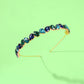 F1846 Glass brick fine-edged hair accessories temperament elegant hairpin head hoop trendy simple creative hair hoop