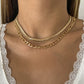 Jewelry Punk Geometric Metal Chain Necklace Retro Simple Clavicle Necklace Set Female