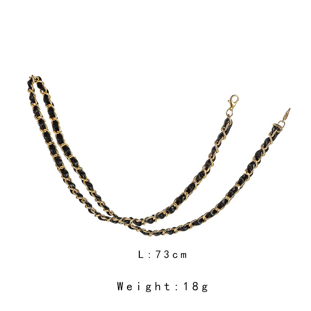 Mask lanyard fashion creative PU leather rope wearing chain mask chain glasses chain multi-purpose sweater chain