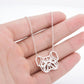French Bulldog Necklace Bulldog Big Dog Head Animal Necklace Cute Cute Origami Geometric Dog Pendant Necklace