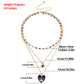 Jewelry multi-layer devil's eye love pendant necklace female niche light luxury all-match necklace