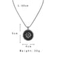 Trendy Atmosphere Sun Star Compass Constellation Pendant Titanium Steel Punk Exaggerated Men's Cool Round Card Necklace