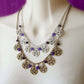 Multi-layer Ladies Chain Hair Band Headband Alloy Pentagram Crystal Headdress Necklace Dual Purpose