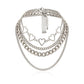 Jewelry Hip Hop Punk Chain Multilayer Necklace Female Simple Versatile Peach Heart Set Necklace