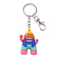 Cartoon color monster key chain creative couple car bag key personality soft pottery pendant