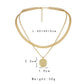 Jewelry Creative Astronomical Compass Retro Round Card Pendant Fashion Double Compass Hip Hop Necklace