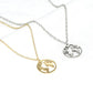 Popular Jewelry Fashion Personality Round Hollow Your World Map Pendant Female Necklace Clavicle Chain