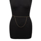 Jewelry niche metal hollow O word body chain simple double-layer tassel thin chain waist chain female