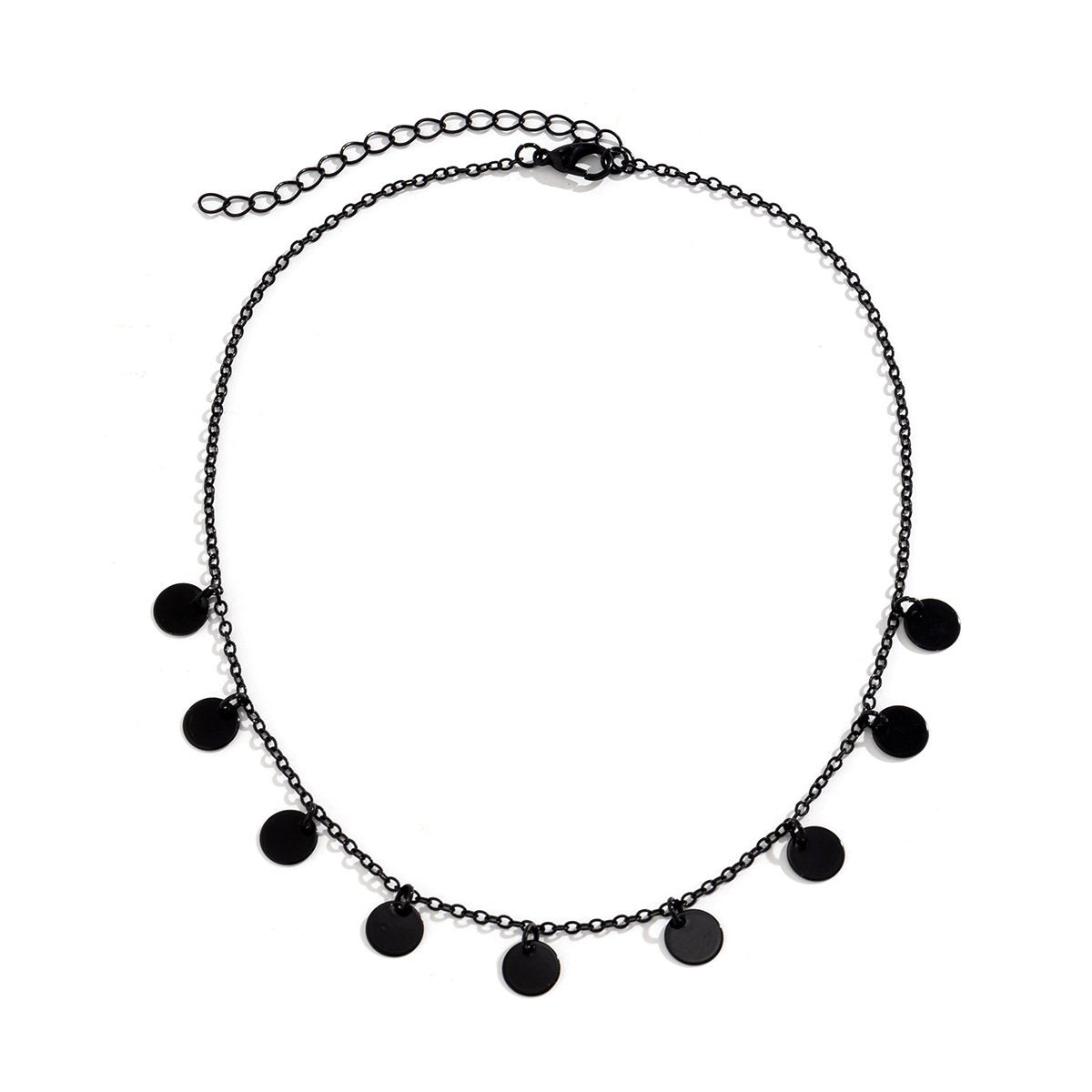 Jewelry Sweet Cool Dark Single-layer Disc Star Necklace Simple Personality Cross Clavicle Necklace