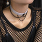Jewelry Sweet Cool Gothic Spider Flannel Choker Necklace Simple Tassel Chain Necklace Female