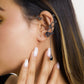 Jewelry personality street shot single vine water drop imitation crystal ear hanging retro rose ear clip earrings