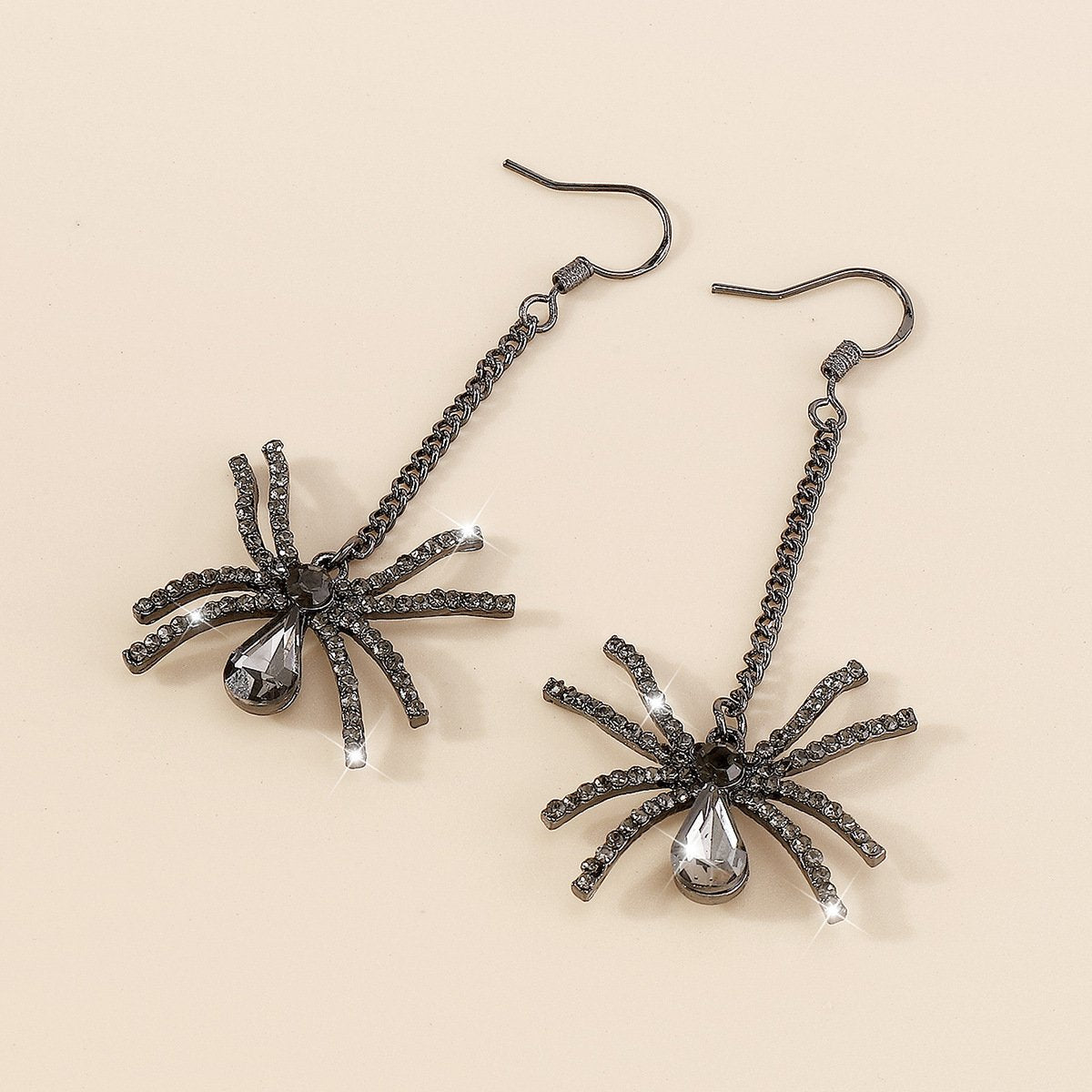 E122 Halloween Earrings Women's Dark Department Old Retro Long Earrings Exaggerated Spider Earrings
