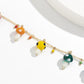 Sweet and simple colorful small mushroom pendant necklace female trendy hip-hop metal thin chain necklace