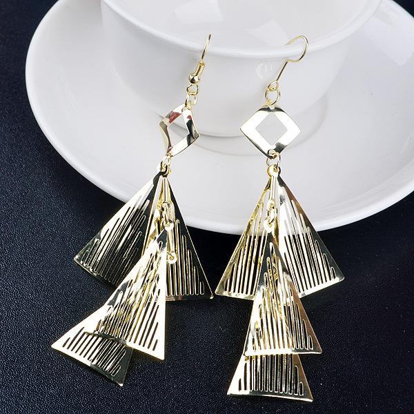 Multi-layer triangle personality hollow earrings vintage earrings earrings