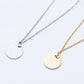 Jewelry Decoration Small Disc Thin Chain Temperament Clavicle Chain Glossy Necklace Female Pendant Disc Necklace