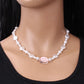 Ins temperament all-match acrylic dripping oil smiling face necklace baroque pearl chain fashion collarbone chain