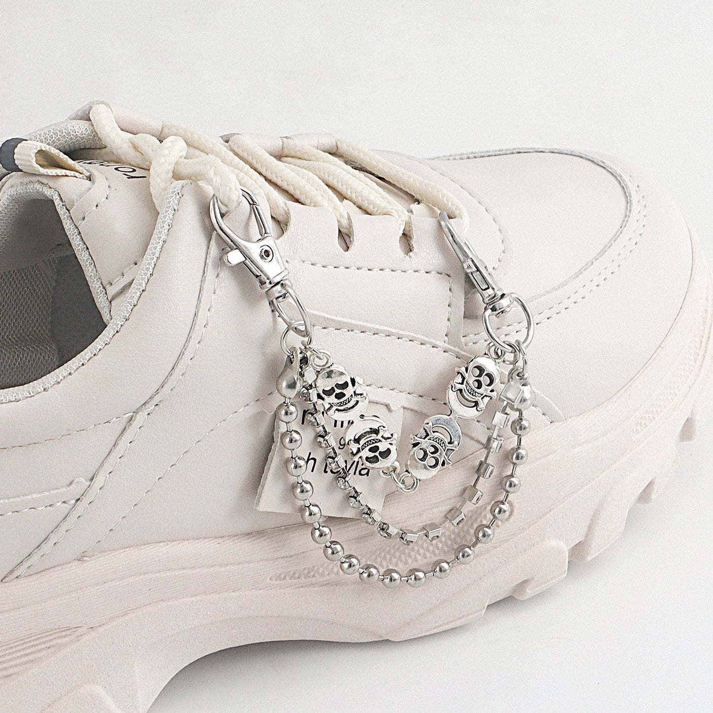 Jewelry ins sports fashion ball chain skull shoe chain charm lady shoe buckle chain
